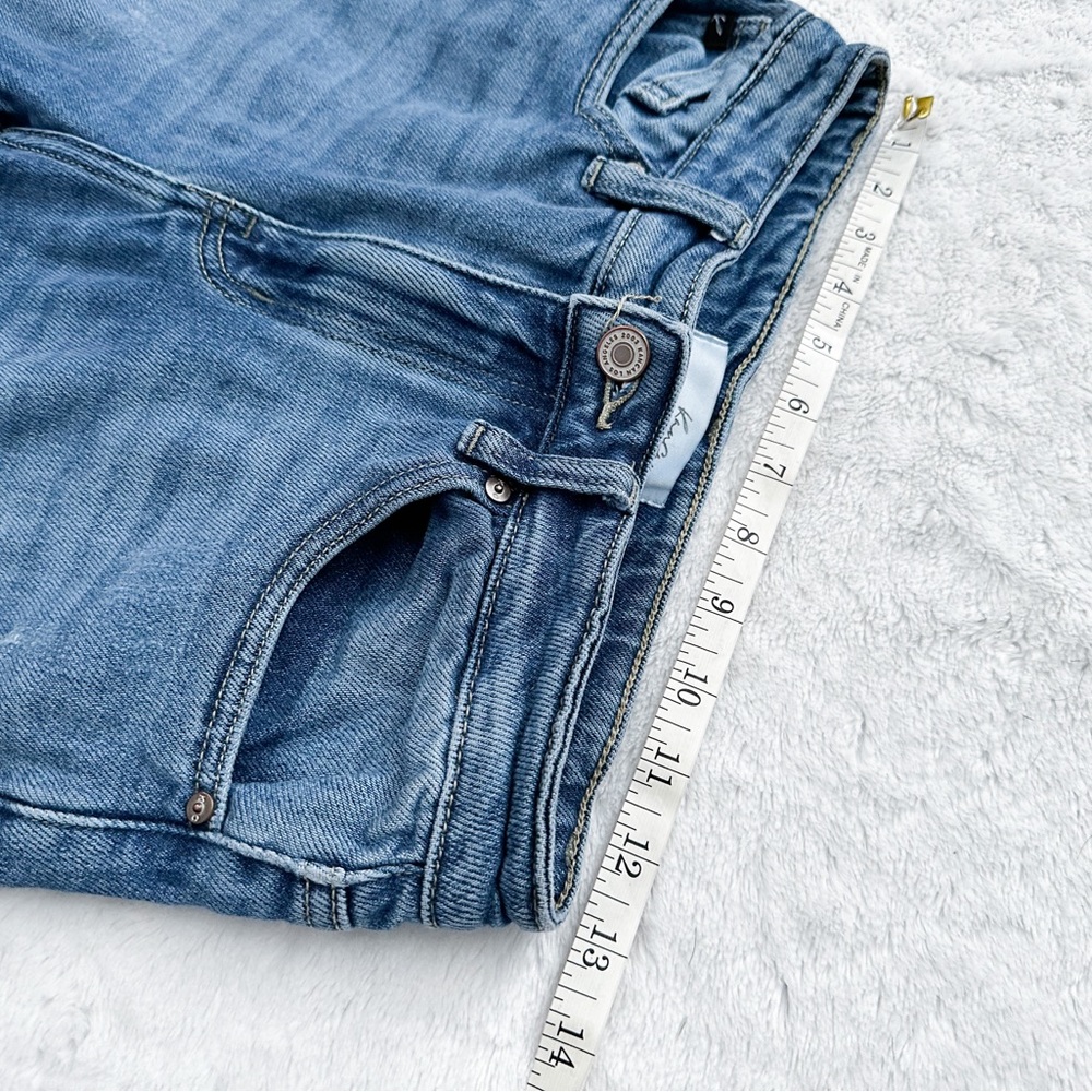 KANCAN High Rise Distressed Straight Taper Jean - Picture 5 of 9